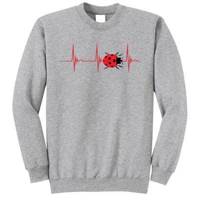 Ladybug Heartbeat EKG Pulse Insects Bugs Entomology Tall Sweatshirt