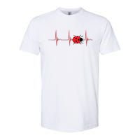 Ladybug Heartbeat EKG Pulse Insects Bugs Entomology Softstyle CVC T-Shirt