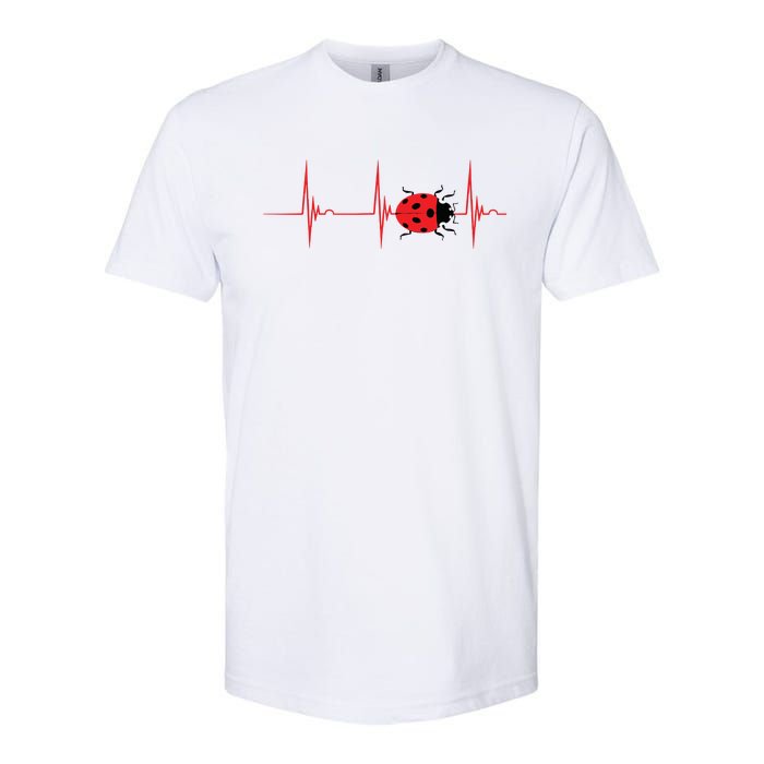 Ladybug Heartbeat EKG Pulse Insects Bugs Entomology Softstyle CVC T-Shirt