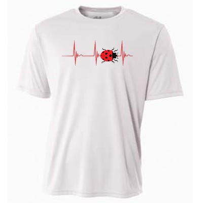 Ladybug Heartbeat EKG Pulse Insects Bugs Entomology Cooling Performance Crew T-Shirt