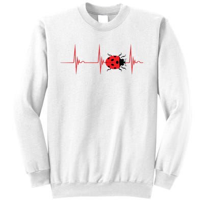 Ladybug Heartbeat EKG Pulse Insects Bugs Entomology Sweatshirt