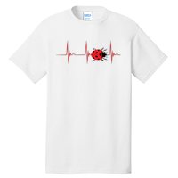 Ladybug Heartbeat EKG Pulse Insects Bugs Entomology Tall T-Shirt