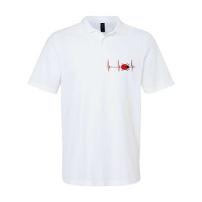 Ladybug Heartbeat EKG Pulse Insects Bugs Entomology Softstyle Adult Sport Polo