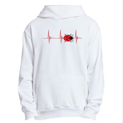 Ladybug Heartbeat EKG Pulse Insects Bugs Entomology Urban Pullover Hoodie