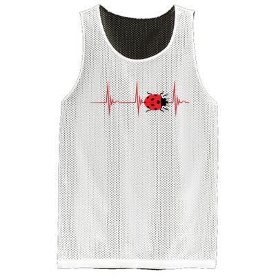 Ladybug Heartbeat EKG Pulse Insects Bugs Entomology Mesh Reversible Basketball Jersey Tank