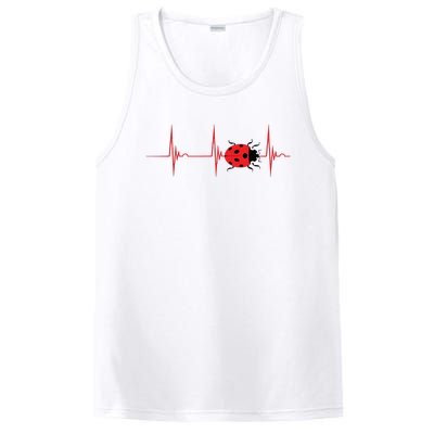 Ladybug Heartbeat EKG Pulse Insects Bugs Entomology PosiCharge Competitor Tank