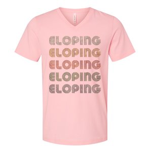 Love Heart Eloping Grunge V-Neck T-Shirt