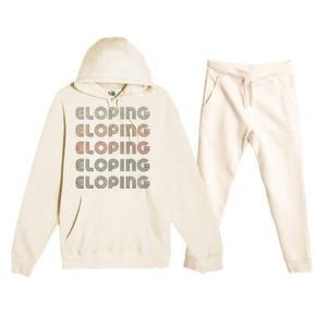 Love Heart Eloping Grunge Premium Hooded Sweatsuit Set