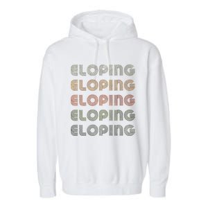 Love Heart Eloping Grunge Garment-Dyed Fleece Hoodie