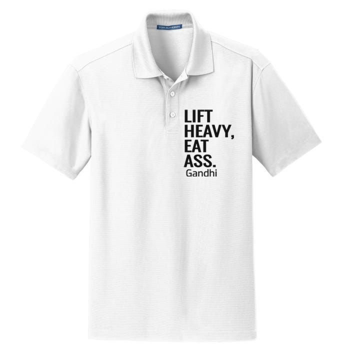 Life Heavy Eat Ass Gandhi Dry Zone Grid Polo