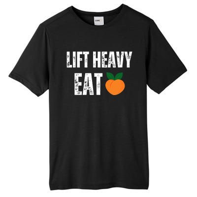 Lift Heavy Eat Ass Funny Adult Humor Workout Fitness Gym Tall Fusion ChromaSoft Performance T-Shirt