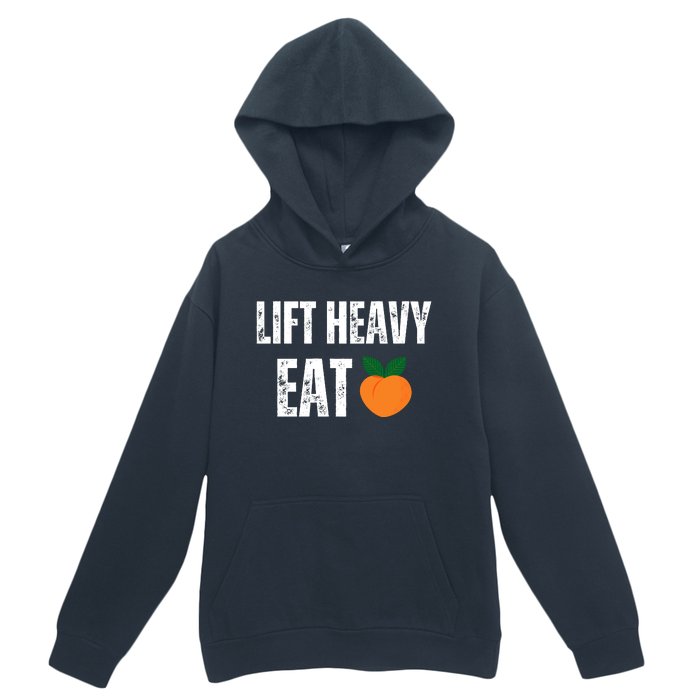 Lift Heavy Eat Ass Funny Adult Humor Workout Fitness Gym Urban Pullover Hoodie