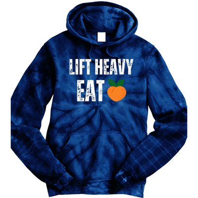 Lift Heavy Eat Ass Funny Adult Humor Workout Fitness Gym Tie Dye Hoodie