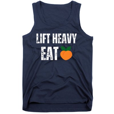 Lift Heavy Eat Ass Funny Adult Humor Workout Fitness Gym Tank Top