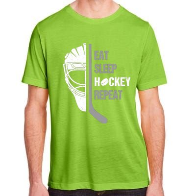 Lover Hockey Eat Sleep Hockey Repeat Christmas For Teen Adult ChromaSoft Performance T-Shirt