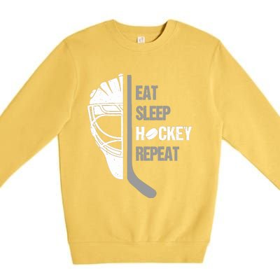 Lover Hockey Eat Sleep Hockey Repeat Christmas For Teen Premium Crewneck Sweatshirt