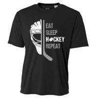 Lover Hockey Eat Sleep Hockey Repeat Christmas For Teen Cooling Performance Crew T-Shirt