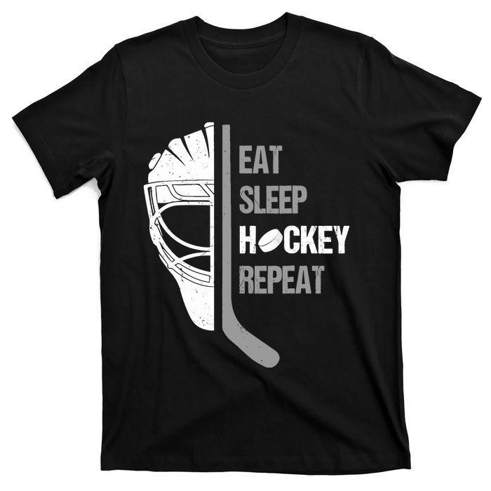 Lover Hockey Eat Sleep Hockey Repeat Christmas For Teen T-Shirt