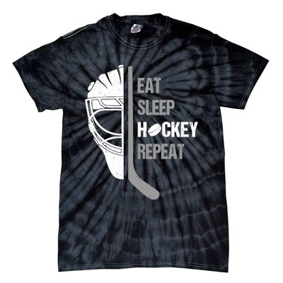 Lover Hockey Eat Sleep Hockey Repeat Christmas For Teen Tie-Dye T-Shirt