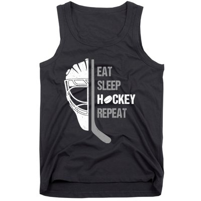 Lover Hockey Eat Sleep Hockey Repeat Christmas For Teen Tank Top