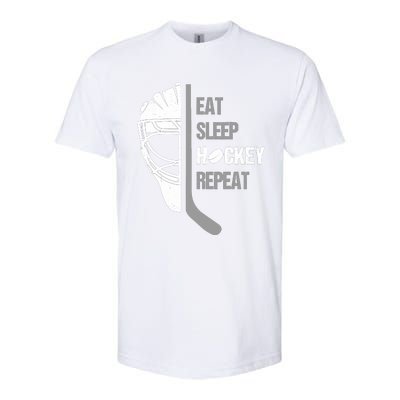 Lover Hockey Eat Sleep Hockey Repeat Christmas For Teen Softstyle CVC T-Shirt