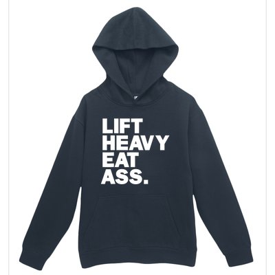 Lift Heavy Eat Ass Funny Adult Humor Workout Fitness Gym Urban Pullover Hoodie