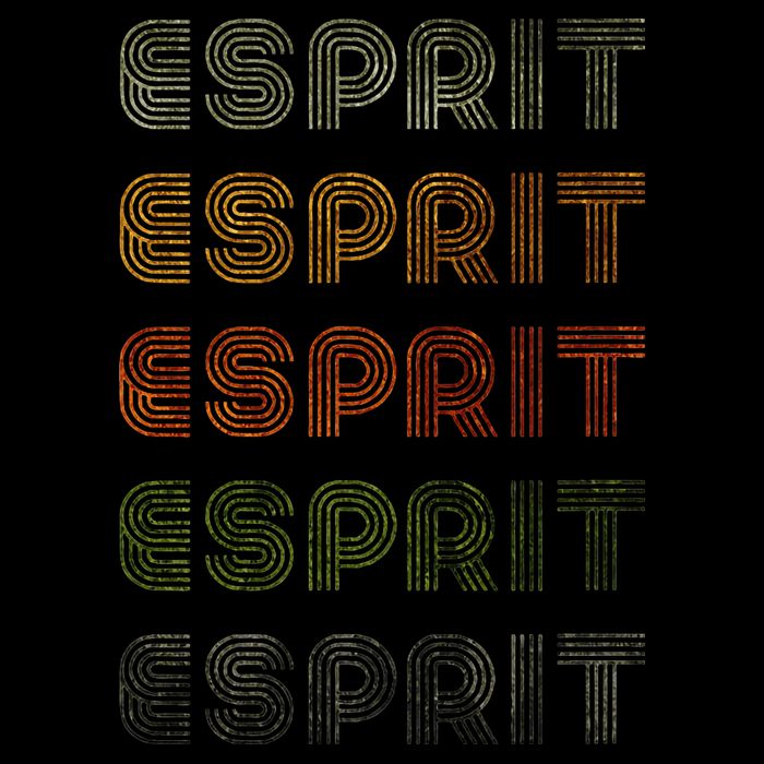 Love Heart Esprit Grunge Vintage Style Black Esprit T-Shirt