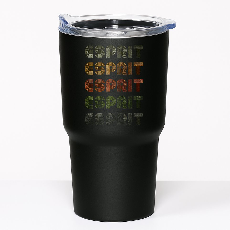 Love Heart Esprit Grunge Vintage Style Black Esprit Tumbler