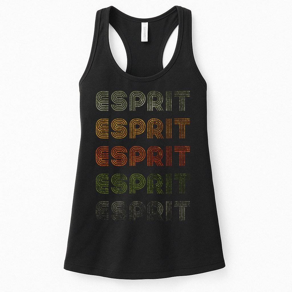 Love Heart Esprit Grunge Vintage Style Black Esprit Womens Tank Top