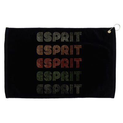 Love Heart Esprit Grunge Vintage Style Black Esprit Grommeted Golf Towel