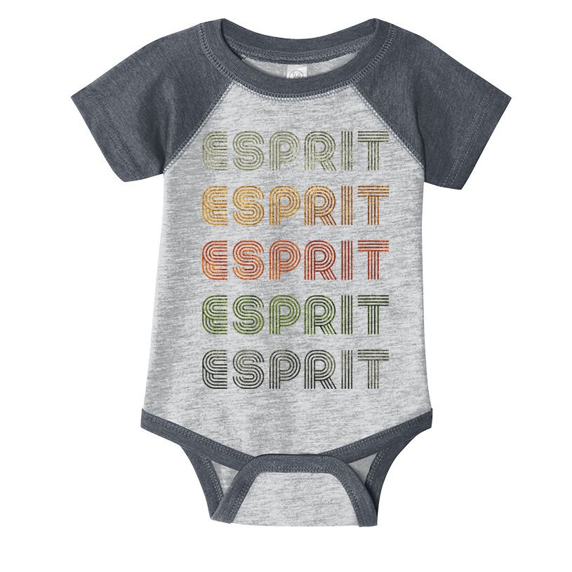 Love Heart Esprit Grunge Vintage Style Black Esprit Infant Baby Jersey Bodysuit