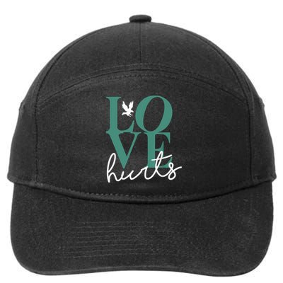 Love Hurts Eagle Retro 7-Panel Snapback Hat