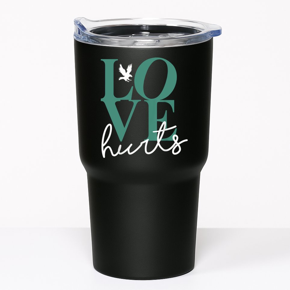 Love Hurts Eagle Retro Tumbler