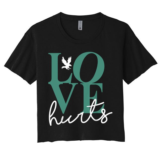 Love Hurts Eagle Retro Crop Top
