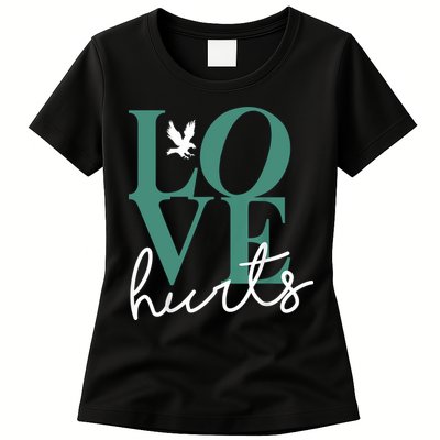 Love Hurts Eagle Retro Womens T-Shirt