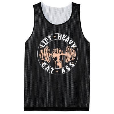 Lift Heavy Eat Ass Funny Adult Humor Workout Fitness Gym Mesh Reversible Basketball Jersey Tank