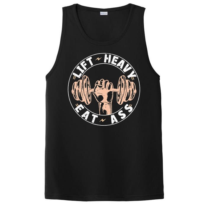 Lift Heavy Eat Ass Funny Adult Humor Workout Fitness Gym PosiCharge Competitor Tank