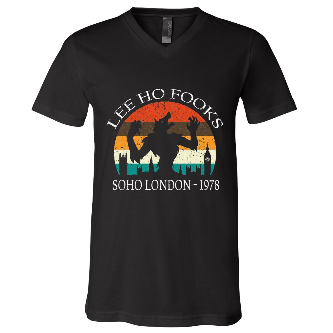 L.E.E H.O F.O.O.K.S Distressed V-Neck T-Shirt