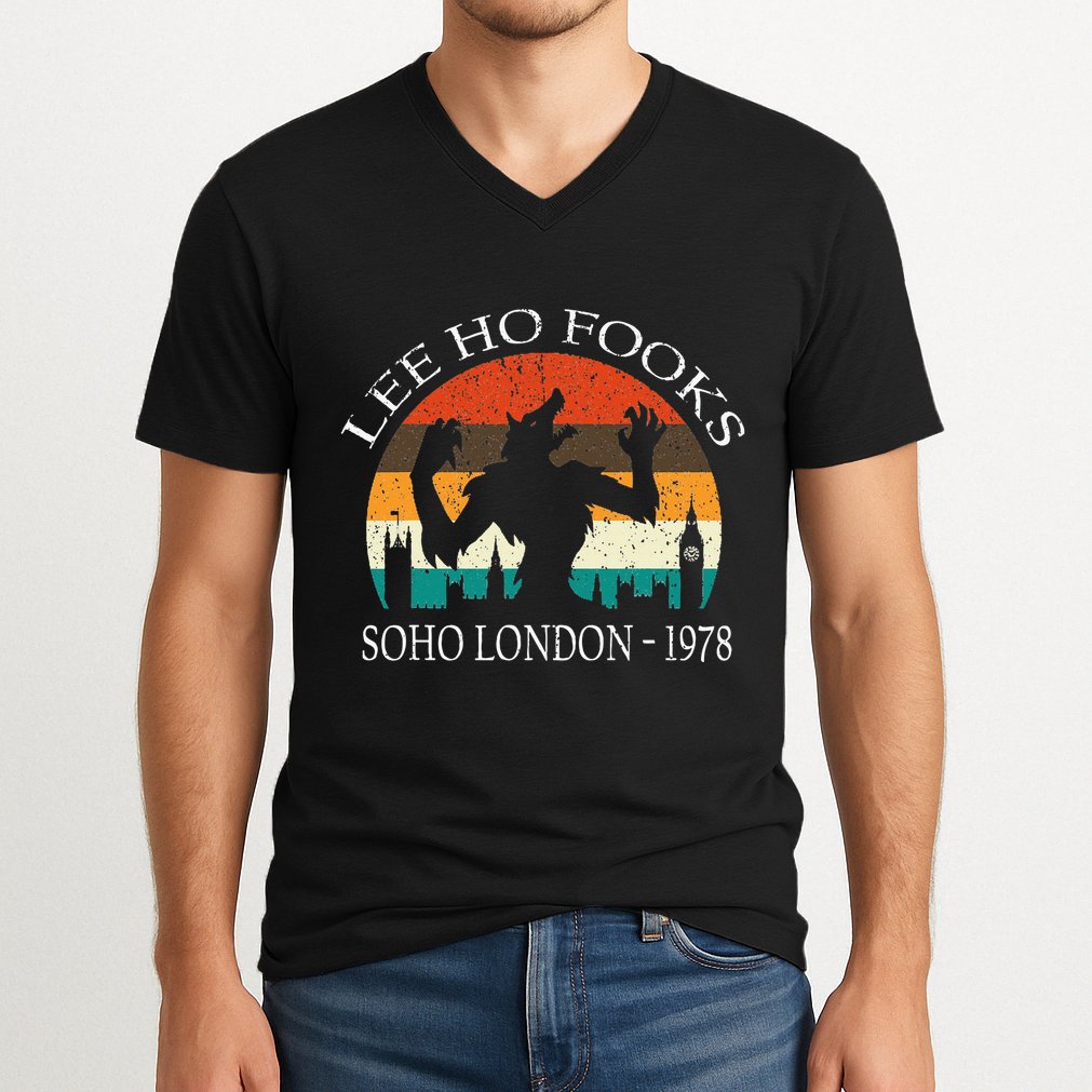L.E.E H.O F.O.O.K.S Distressed V-Neck T-Shirt