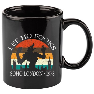 L.E.E H.O F.O.O.K.S Distressed 11oz C Handle Ceramic Mug
