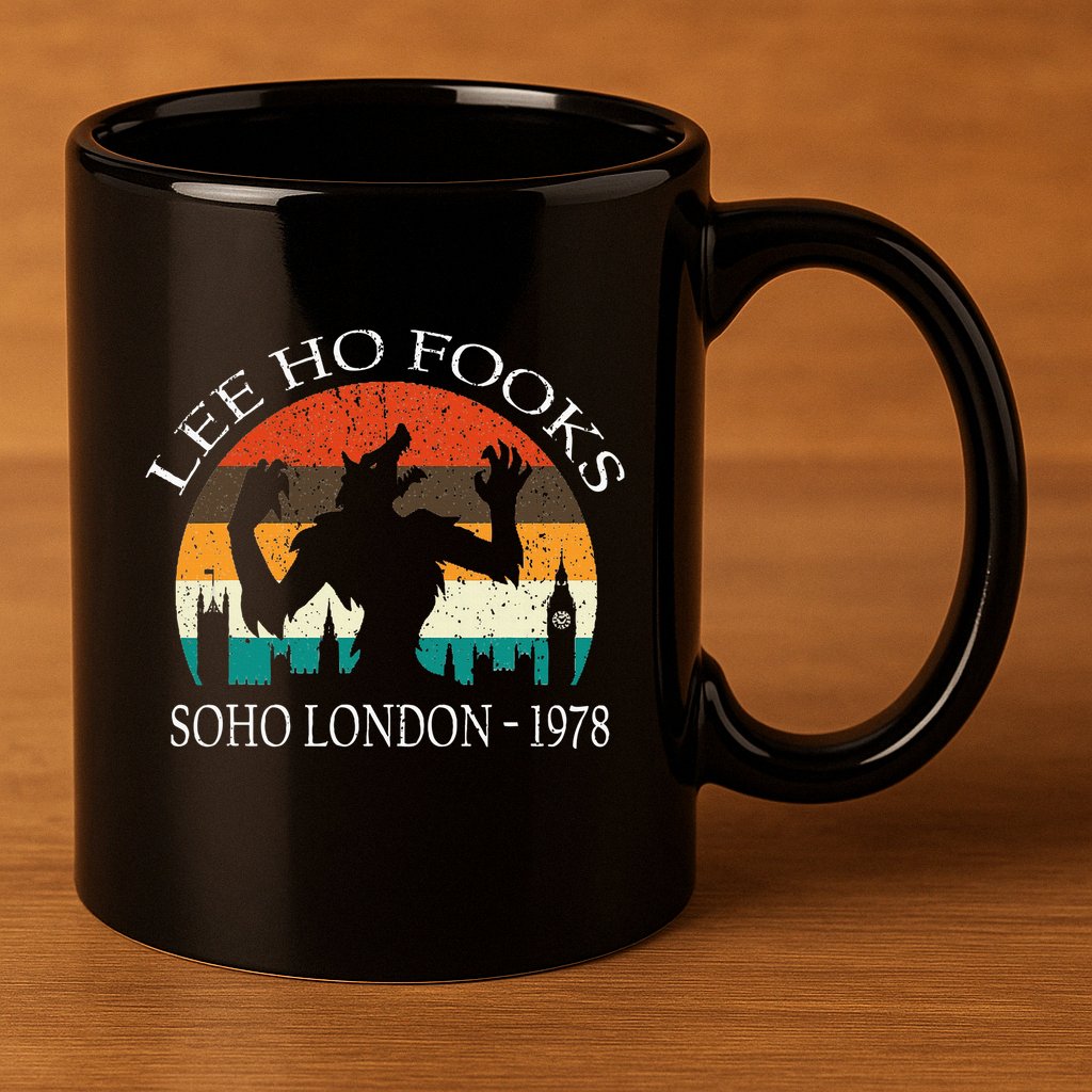 L.E.E H.O F.O.O.K.S Distressed 11oz C Handle Ceramic Mug