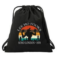 L.E.E H.O F.O.O.K.S Distressed Drawstring Bag