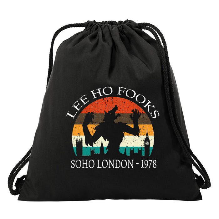 L.E.E H.O F.O.O.K.S Distressed Drawstring Bag