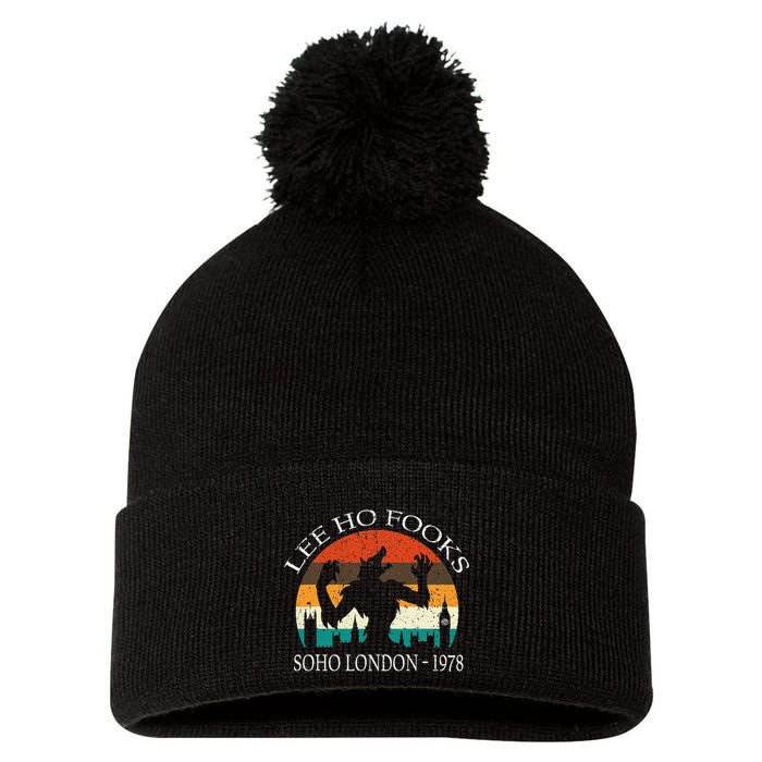 L.E.E H.O F.O.O.K.S Distressed Pom Pom 12in Knit Beanie