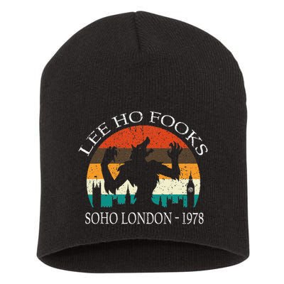 L.E.E H.O F.O.O.K.S Distressed Short Acrylic Beanie