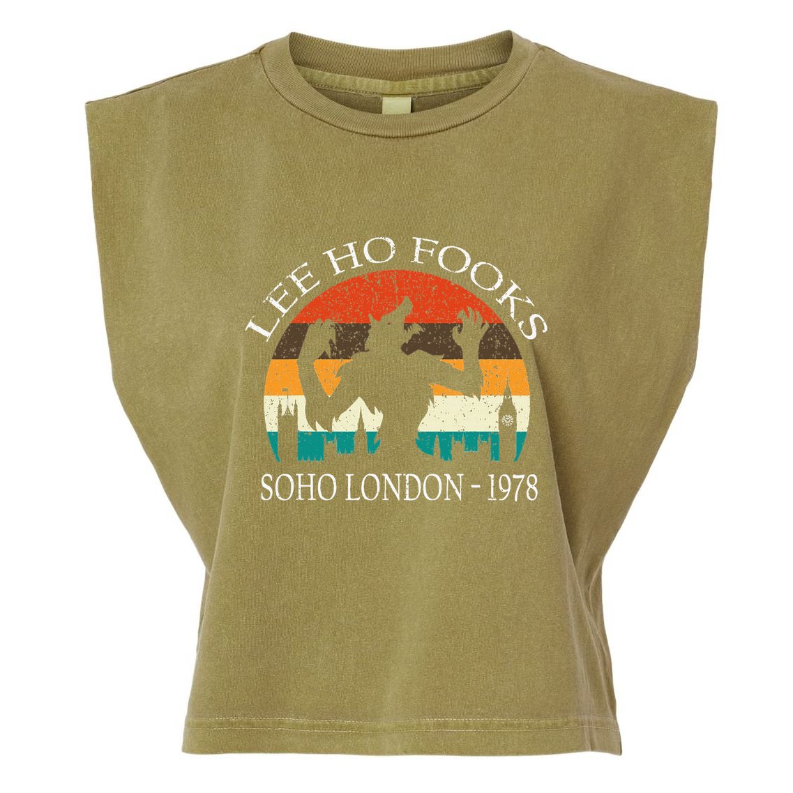 L.E.E H.O F.O.O.K.S Distressed Garment-Dyed Women's Muscle Tee