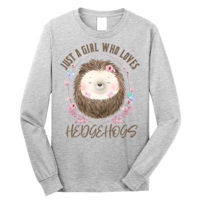 Loves Hedgehogs Forest Animal Cute Hedgehog  Long Sleeve Shirt
