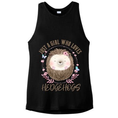 Loves Hedgehogs Forest Animal Cute Hedgehog  Ladies PosiCharge Tri-Blend Wicking Tank