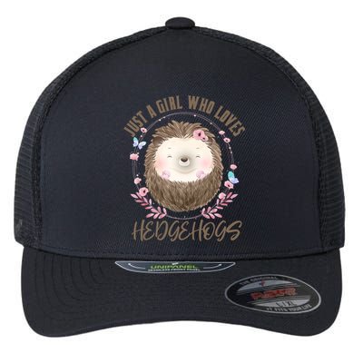 Loves Hedgehogs Forest Animal Cute Hedgehog  Flexfit Unipanel Trucker Cap