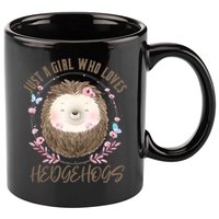 Loves Hedgehogs Forest Animal Cute Hedgehog  11oz C Handle Ceramic Mug